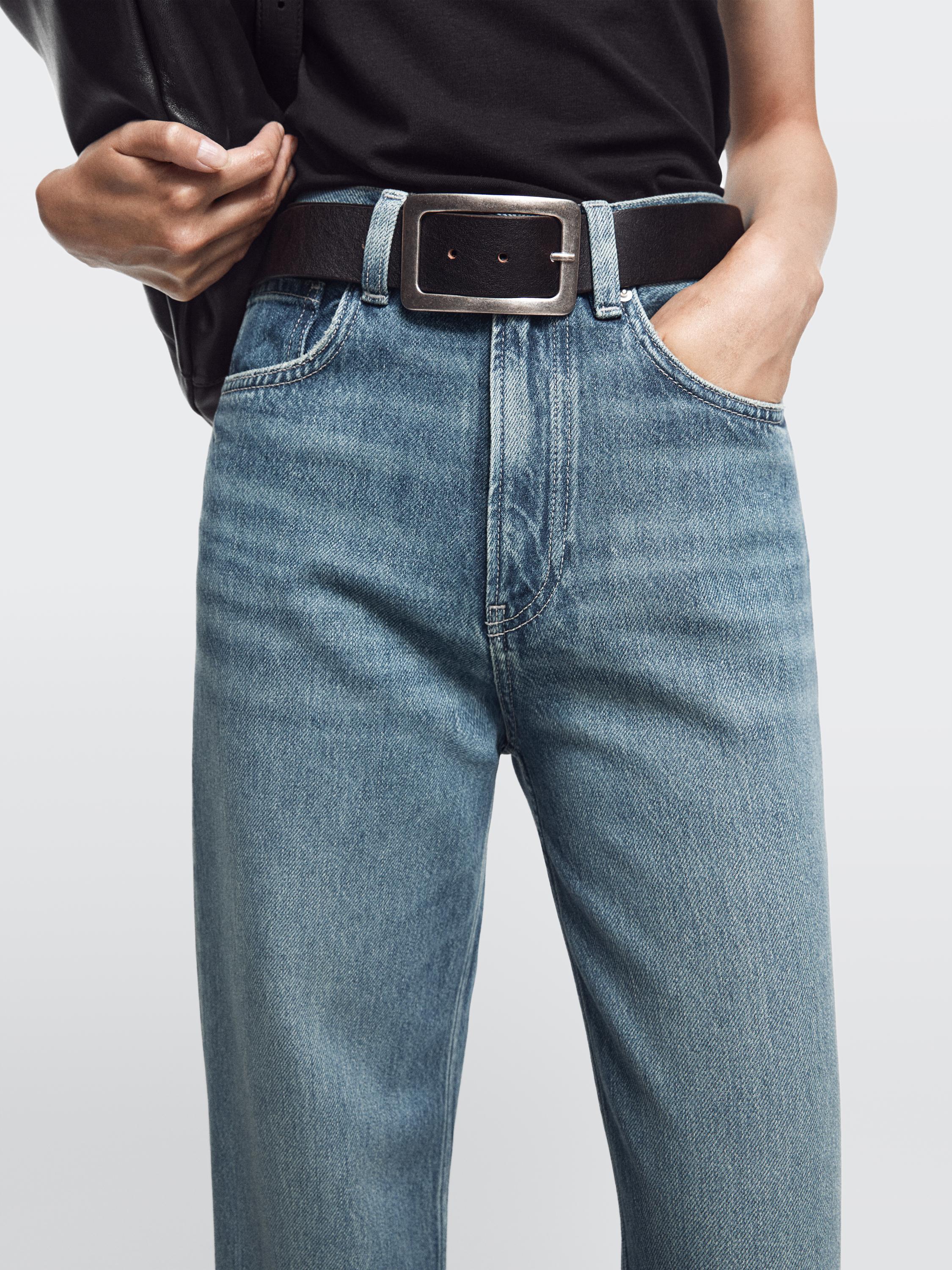 High-waist wide-leg jeans